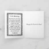 St Patrick's Day Card mit Irish Sessing auf Green Karte (Innenseite)