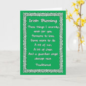 St Patrick's Day Card mit Irish Sessing auf Green Karte (Gelbe Blume)