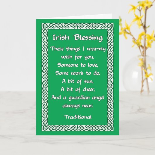 St Patrick's Day Card mit Irish Sessing auf Green Karte (Gelbe Blume)