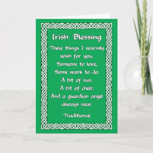 St Patrick's Day Card mit Irish Sessing auf Green Karte