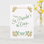 St Patrick's Day Card mit Kleeblatt Celtic Knot Karte (Gelbe Blume)