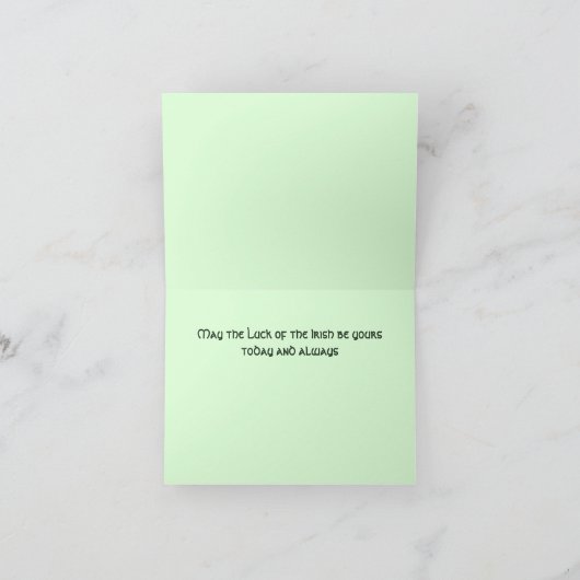 St. Patrick's Day Card mit Kleeblatt-Grenz-Design Karte (Innenseite)
