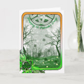 St Patrick's Day Card mit Kleeblatt, Landschaft Karte (Vorderseite)