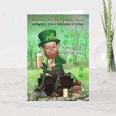 St. Patrick's Day Card - mit Leprechaun Karte (Vorderseite)