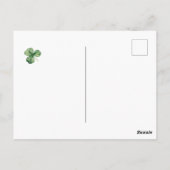 St Patricks Day Card mit Niedlichem Leprechaun Hun Postkarte (Rückseite)