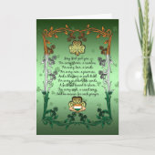 St. Patrick's Day Card mit Segen, Kleeblatt Karte (Vorderseite)