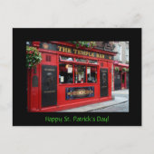 St. Patrick's Day Card mit Temple Bar Postkarte (Vorderseite)