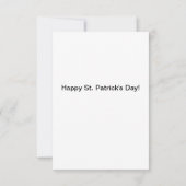 St. Patrick's Day Card mit Vierblättriges Kleeblat (Rückseite)