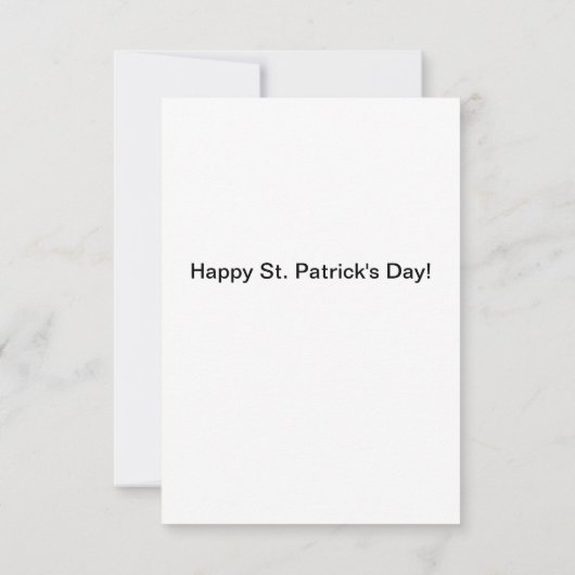 St. Patrick's Day Card mit Vierblättriges Kleeblat (Rückseite)