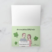St. Patricks Day Card und Schwangerschaftsankündig Ankündigung (Innenseite)
