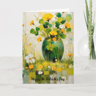 St. Patrick's Day Card with Green Vase Karte