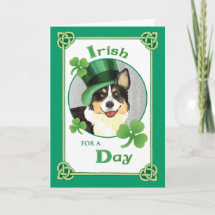St. Patrick's Day Cardigan Welsh Corgi Karte