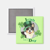 St. Patrick's Day Cardigan Welsh Corgi Magnet (Vorderseite/Rückseite)