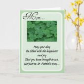 St. Patrick's Day Cards for Mom Karte (Gelbe Blume)