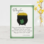 St. Patrick's Day Cards für die Tochter Karte (Gelbe Blume)
