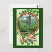 St. Patrick's Day Cards mit Irish Castle Postkarte (Vorne/Hinten)