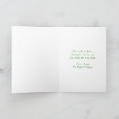 St. Patrick's Day Cards mit Kreuz und Kleeblättern Karte (Innenseite)