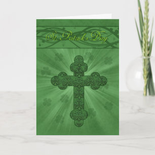 St. Patrick's Day Cards mit Kreuz und Kleeblättern Karte