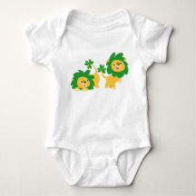 St Patrick's Day Cartoon Lions Baby Apparel
