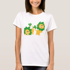 St Patrick's Day Cartoon Löwen T - Shirt