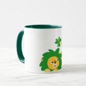 St Patrick's Day Cartoon Löwen Tasse (Vorderseite Links)