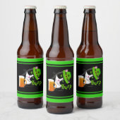 St. Patrick's Day Cat Bierflaschenetikett (Flaschen)