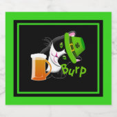 St. Patrick's Day Cat Bierflaschenetikett (Einzelnes Label)