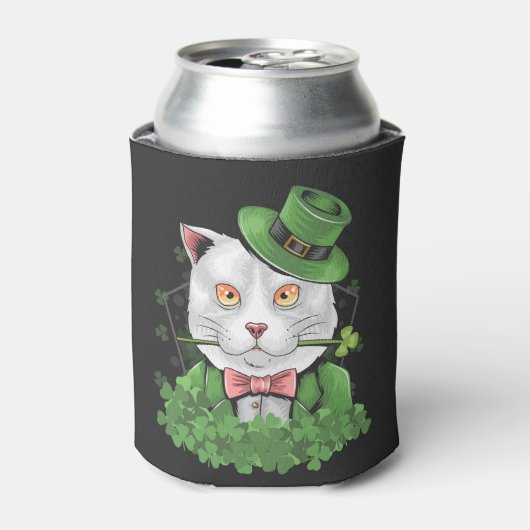 St. Patrick's Day Cat Can Cooler Dosenkühler (Kanne Vorderseite)
