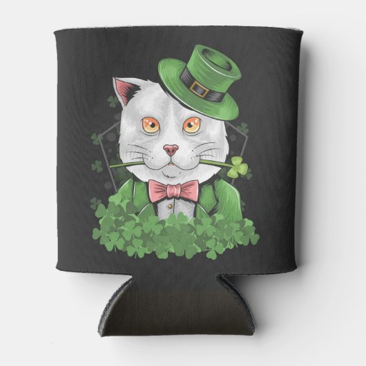 St. Patrick's Day Cat Can Cooler Dosenkühler (Vorderseite)