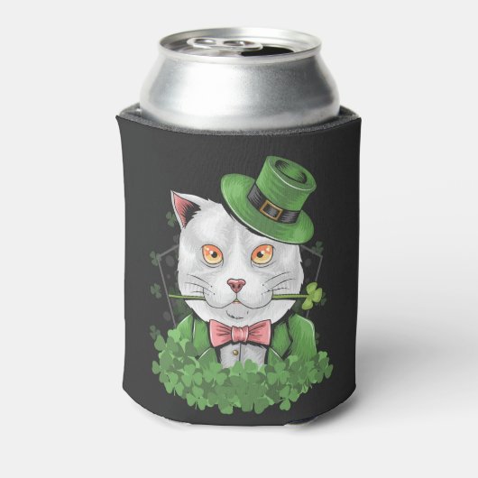 St. Patrick's Day Cat Can Cooler Dosenkühler (Kanne Rückseite)