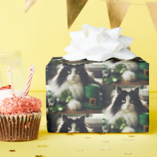 St. Patrick's Day Cat Geschenkpapier