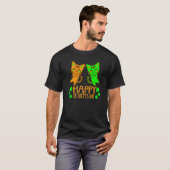 St Patrick's Day Cat Happy Saint Catty's Day T-Shirt (Vorne ganz)