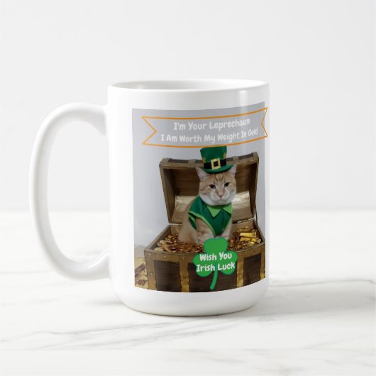 St Patrick's Day Cat Humor  Kaffeetasse (Links)