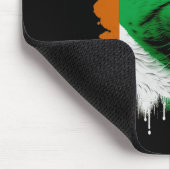 St Patrick's Day Cat Irish Flag Irland Männer Frau Mousepad (Ecke)