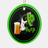 St. Patrick's Day Cat Keramik Ornament (Links)