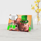 ST. PATRICK'S DAY CAT LEPRECHAUN HAT IRISH BIERS KARTE (Gelbe Blume)