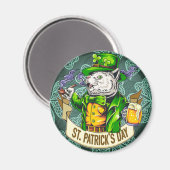 St. Patrick's Day Cat Magnet (Vorderseite/Rückseite)