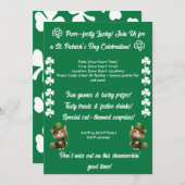 St. Patrick's Day Cat Party Feiertagskarte (Vorne/Hinten)