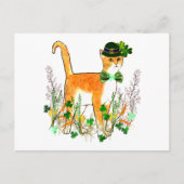 St. Patrick's Day Cat Postkarte (Vorderseite)