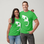 St. Patricks Day Cat Silhouette Kleeblatt T-Shirt (Unisex)