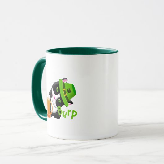 St. Patrick's Day Cat Tasse (Vorderseite Links)