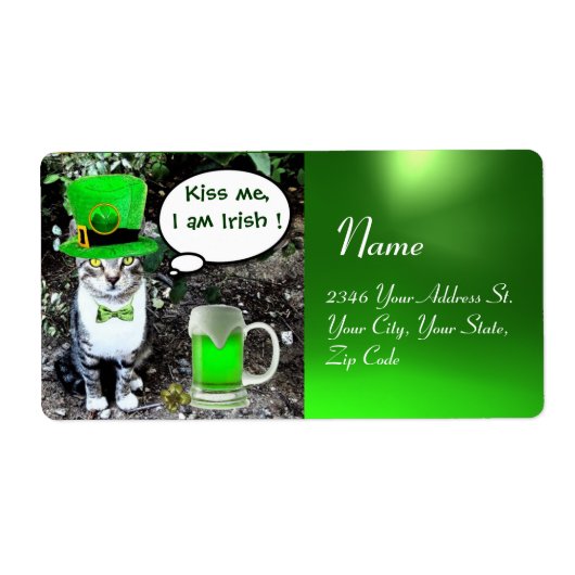 ST PATRICK'S DAY CAT WITH GREEN IRISH BEER (Vorne)