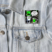 ST PATRICK'S DAY CAT WITH GREEN IRISH BEER BUTTON (Beispiel)