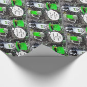 ST PATRICK'S DAY CAT WITH GREEN IRISH BEER GESCHENKPAPIER (Ecke)