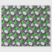 ST PATRICK'S DAY CAT WITH GREEN IRISH BEER GESCHENKPAPIER (Flach)