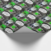 ST PATRICK'S DAY CAT WITH GREEN IRISH BEER GESCHENKPAPIER (Ecke)