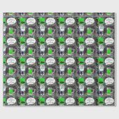 ST PATRICK'S DAY CAT WITH GREEN IRISH BEER GESCHENKPAPIER (Flach)