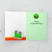 ST PATRICK'S DAY CAT WITH GREEN IRISH BEER KARTE (Innenseite)