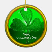 ST PATRICK'S DAY CAT WITH GREEN IRISH BEER KERAMIK ORNAMENT (Hinten)