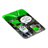 ST PATRICK'S DAY CAT WITH GREEN IRISH BEER MAGNET (Rechte Seite)